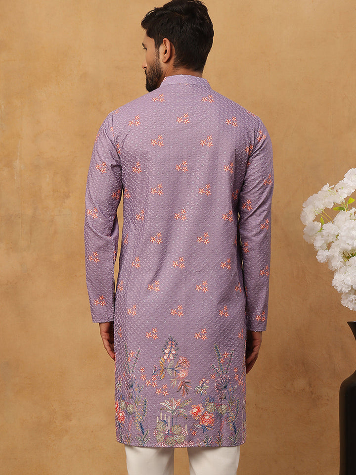 Festive Cotton Blend Printed Kurta