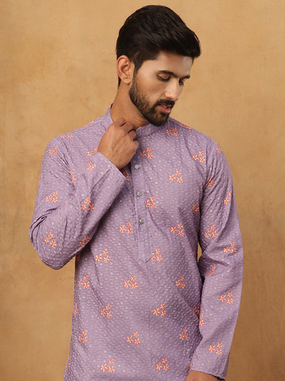 Festive Cotton Blend Printed Kurta