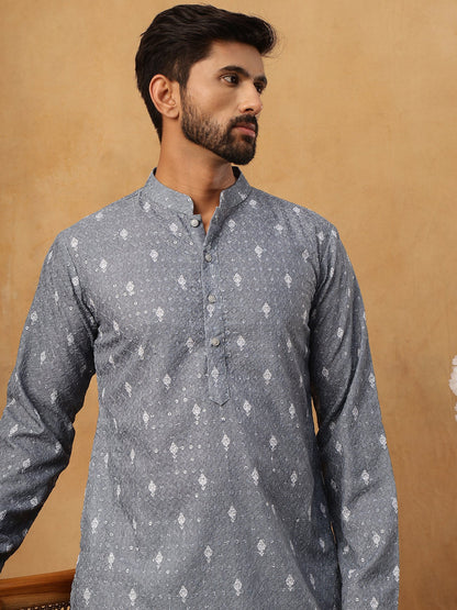 Festive Cotton Blend Printed Kurta