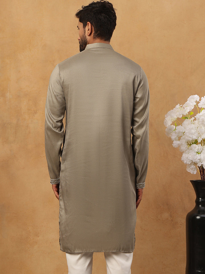 Luxury Silk Blend Thread Work Kurta