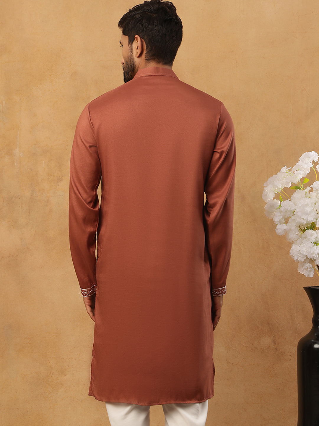 Luxury Silk Blend Thread Work Kurta