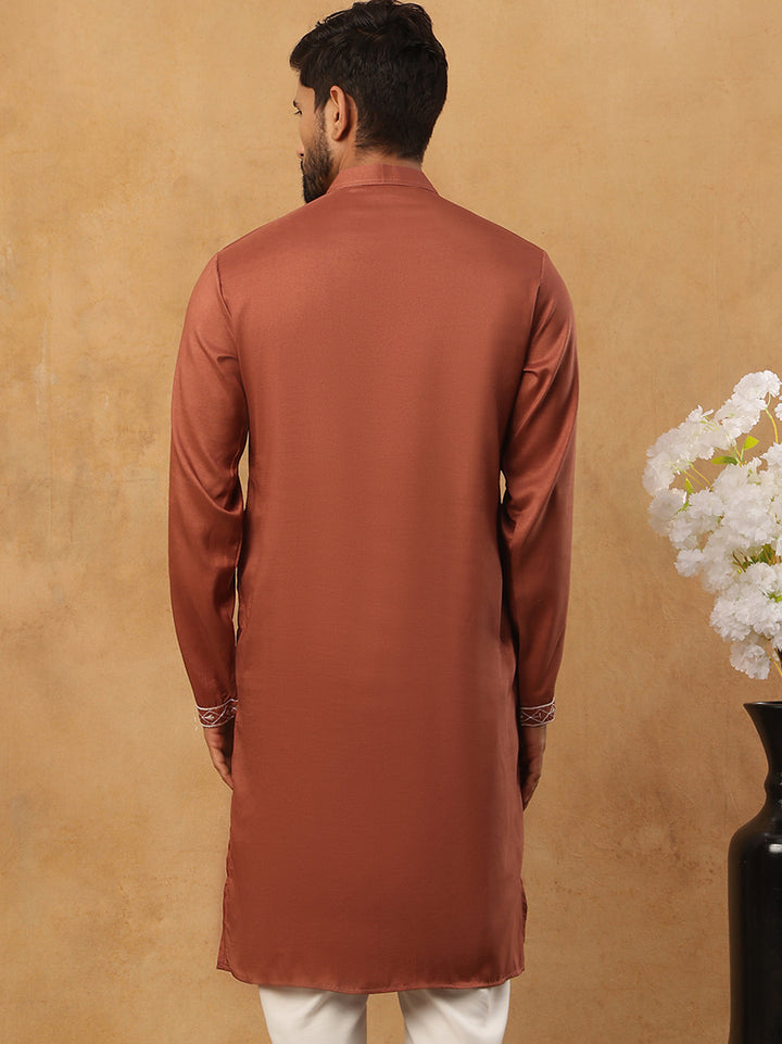 Luxury Silk Blend Thread Work Kurta