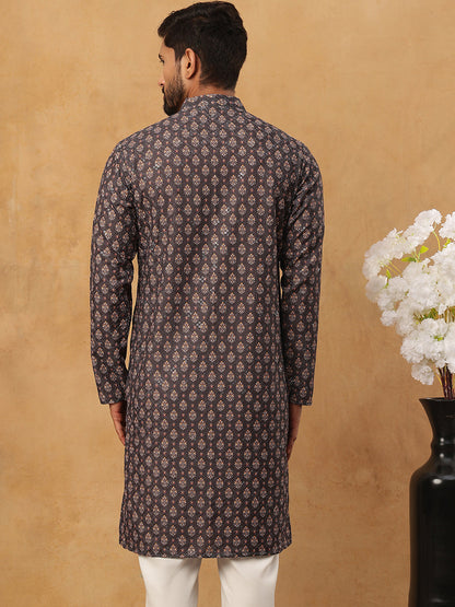 Festive Cotton Blend Printed Kurta