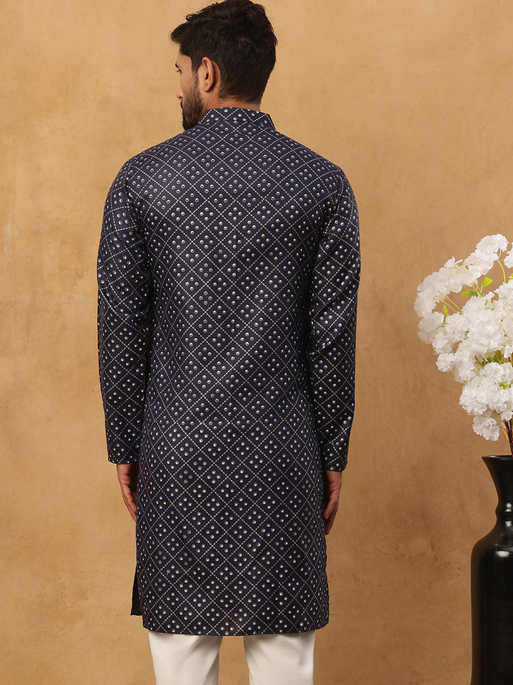 Festive Cotton Blend Printed Kurta