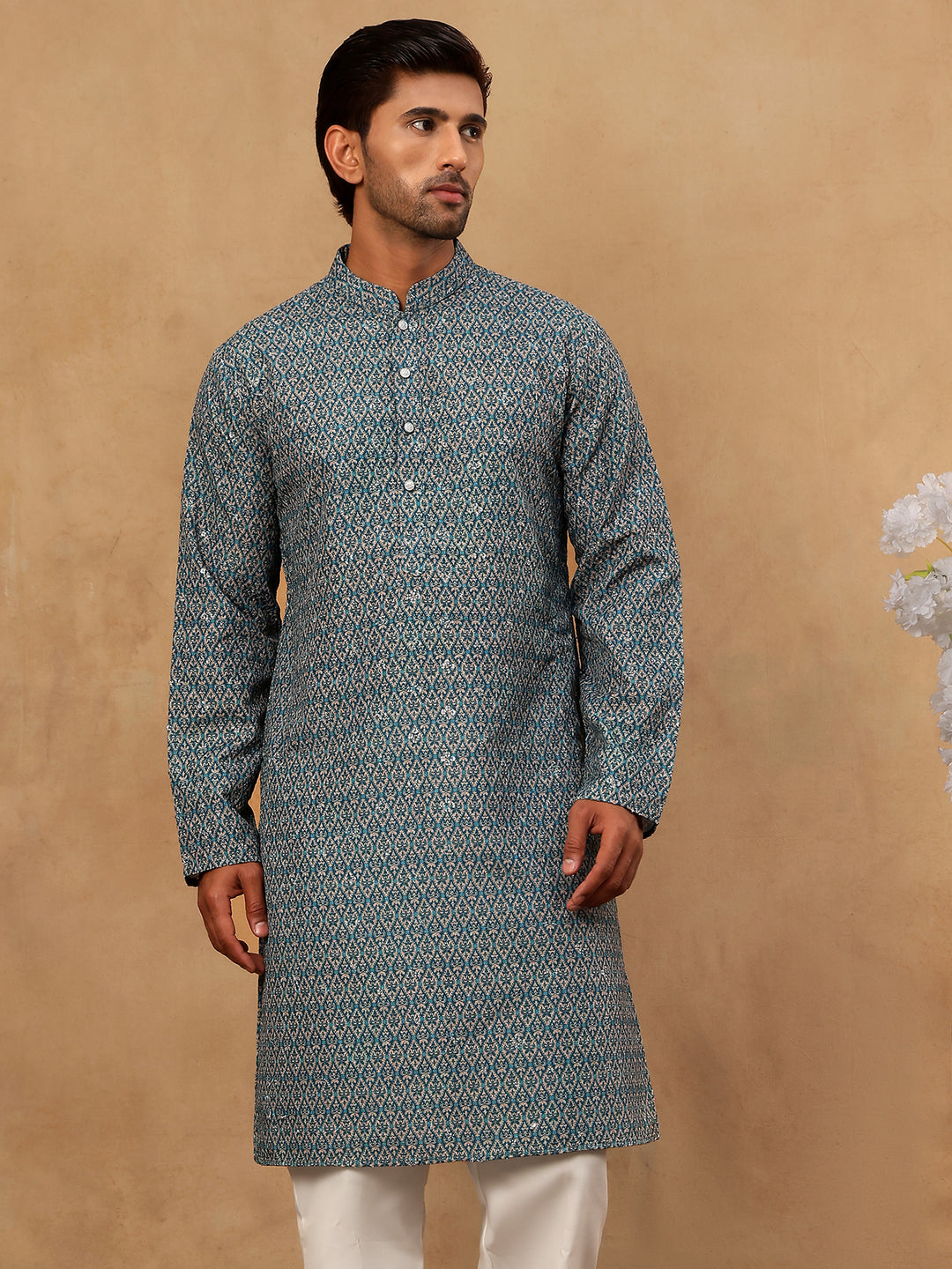 Cotton Blend Ethnic Printed Kurta