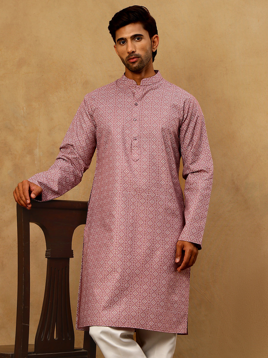 Traditional Printed Kurta For Men