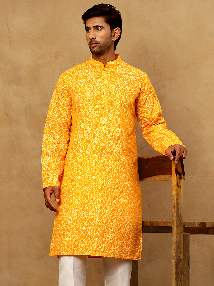 Traditional Printed Kurta For Men