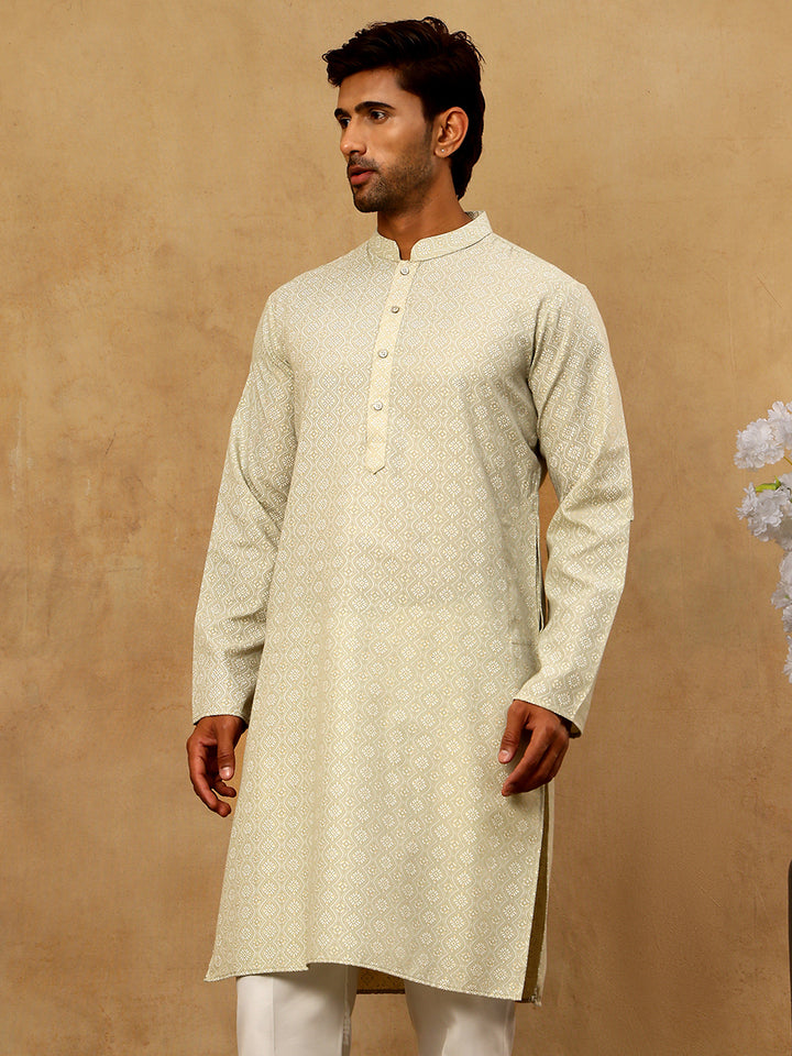 Traditional Printed Kurta For Men