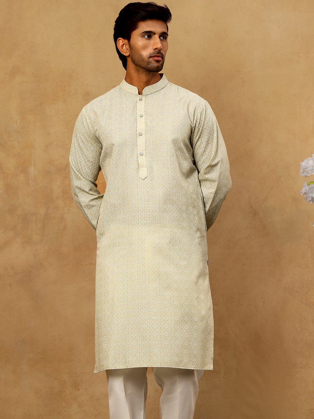 Traditional Printed Kurta For Men