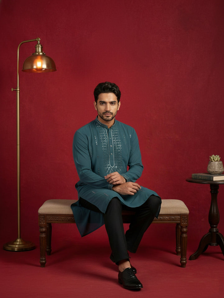 Men Japanese Imported Embroidered Kurta
