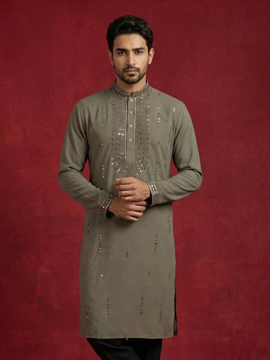 Men Japanese Imported Embroidered Kurta