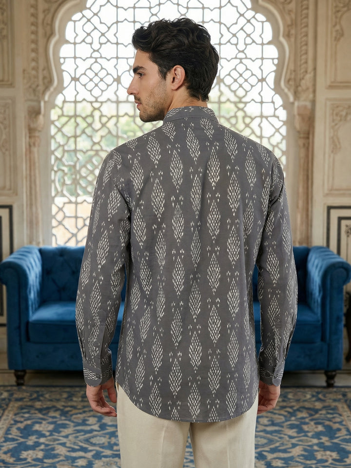 Stylish All-Over Print Casual Ethnic Short Kurta