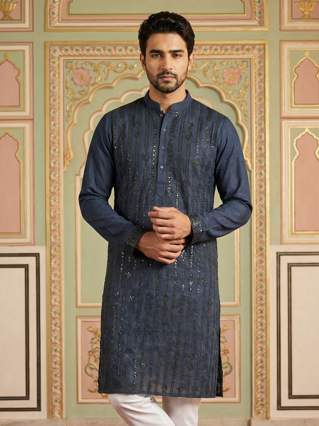 Modern Ethnic Silk Blend Kurta