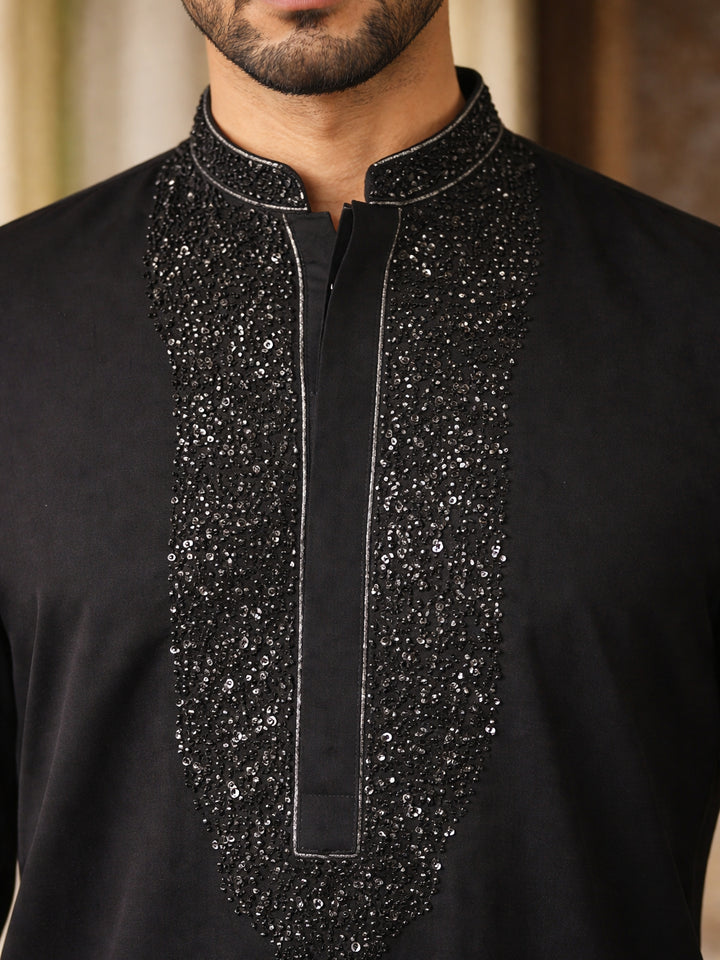 Japanese Cotton Blend Embroidered Kurta