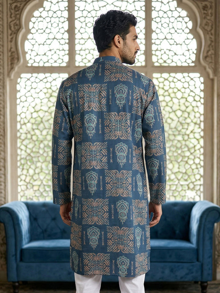 Abstract Floral Printed Kurta