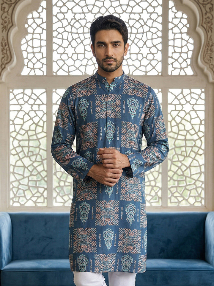 Abstract Floral Printed Kurta