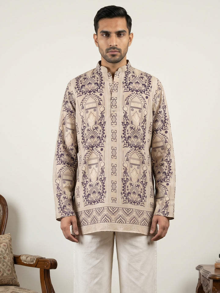 Cotton Blend Ethnic Printed Kurtas