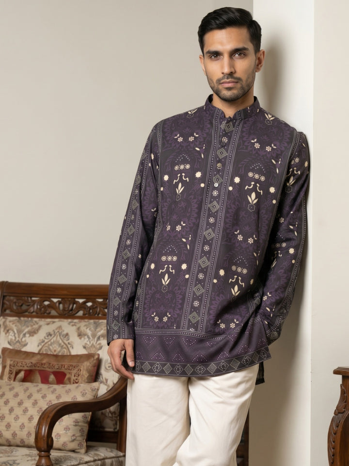 Cotton Blend Ethnic Printed Kurtas