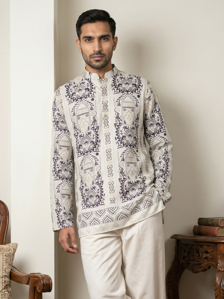 Cotton Blend Ethnic Printed Kurtas