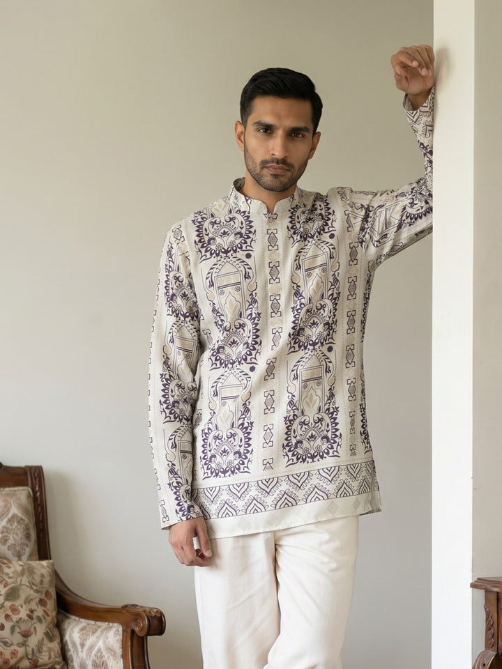 Cotton Blend Ethnic Printed Kurtas