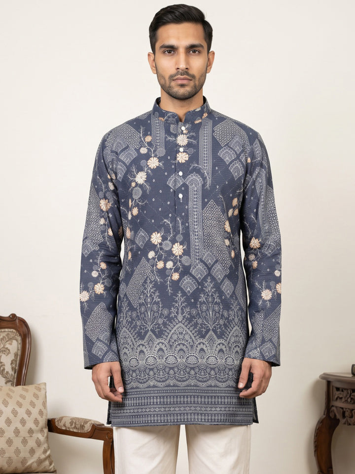Traditional Cotton Blend Printed Kurta