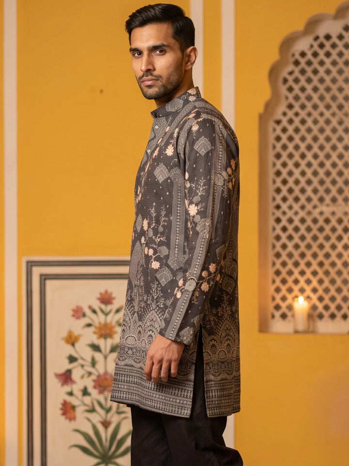 Traditional Cotton Blend Printed Kurta