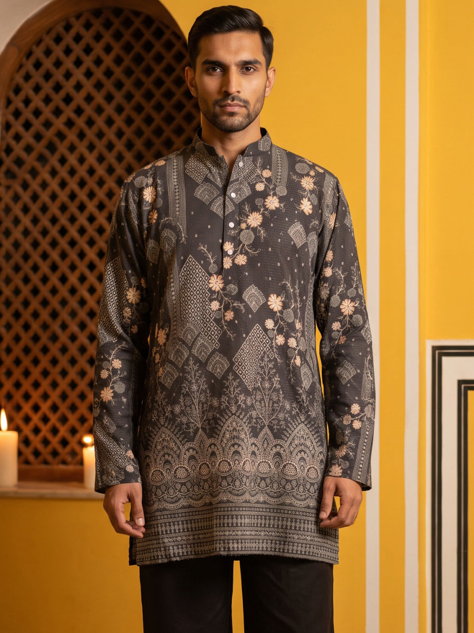Traditional Cotton Blend Printed Kurta