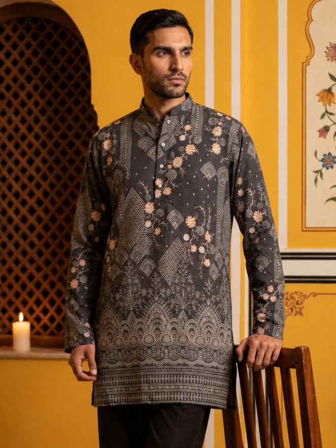 Traditional Cotton Blend Printed Kurta