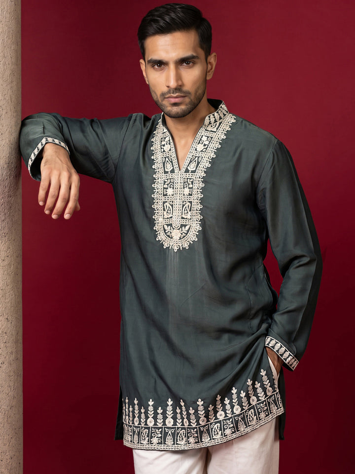 Japanese Fabric Designer Embroidered Kurta