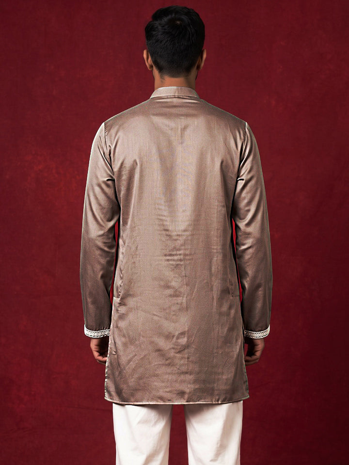 Cotton Blend Ethnic Embroidered Kurta