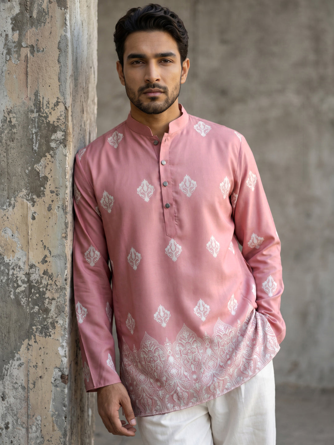 Cotton Blend Ethnic Printed Kurta