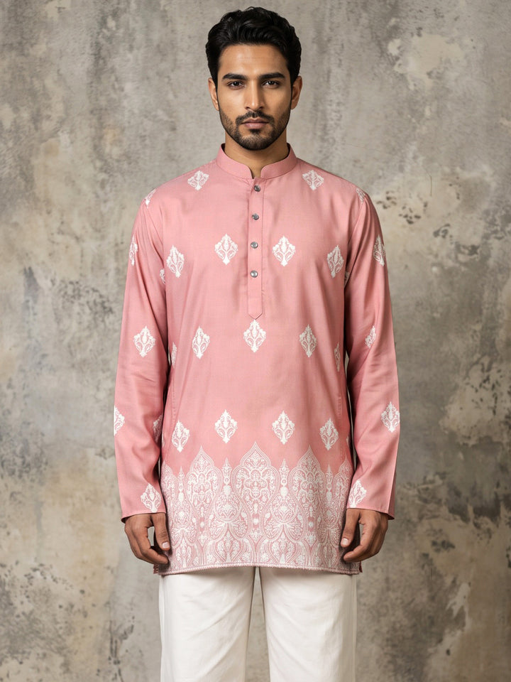 Cotton Blend Ethnic Printed Kurta