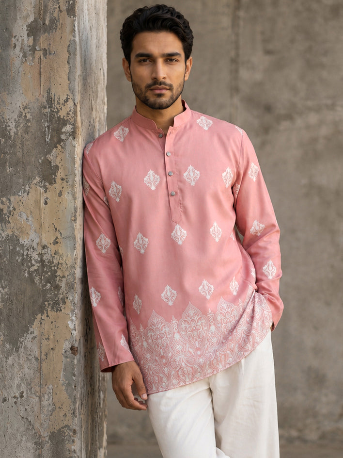 Cotton Blend Ethnic Printed Kurta