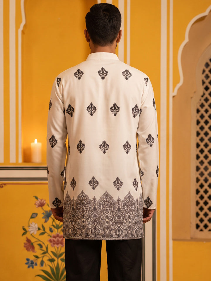 Cotton Blend Ethnic Printed Kurta