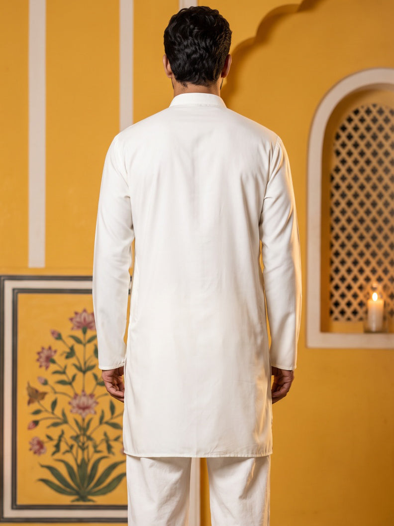 Japanese Fabric Ethnic Embroidered Kurta For Men