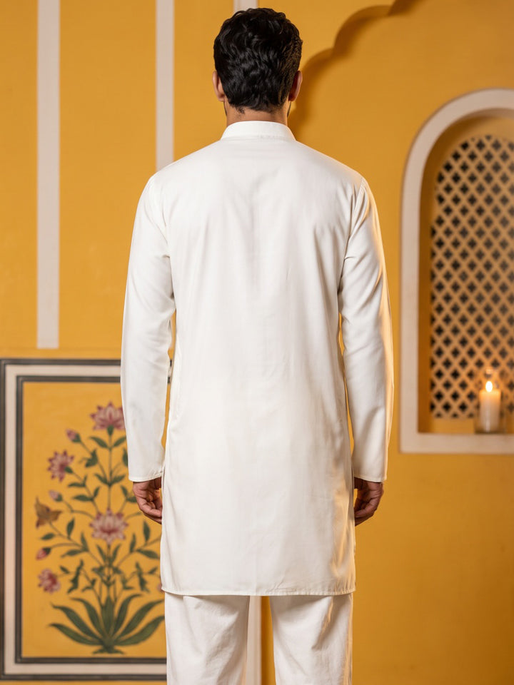 Japanese Fabric Ethnic Embroidered Kurta For Men