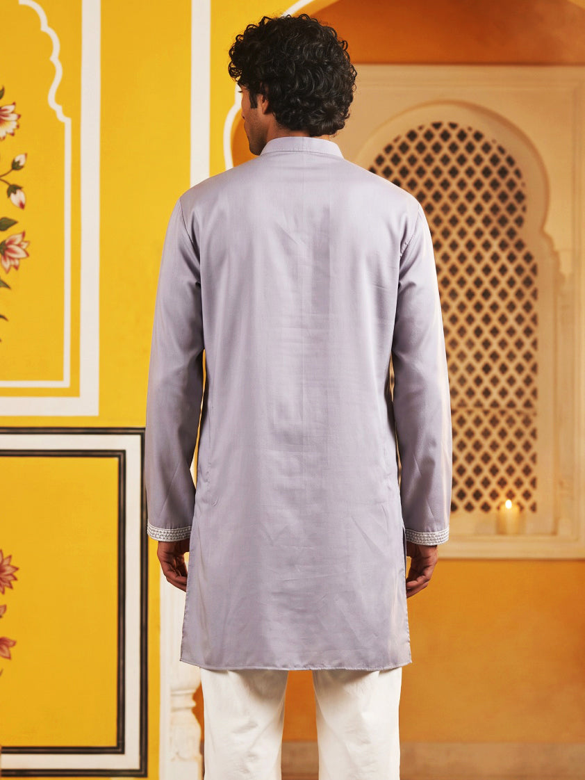 Floral Embroidered Kurta For Men