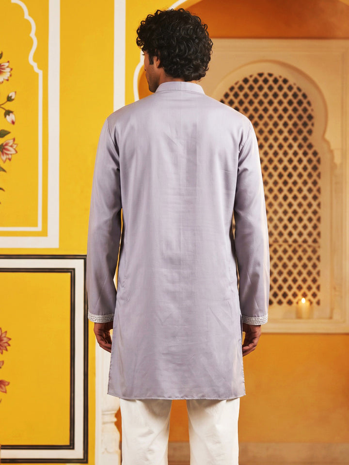 Floral Embroidered Kurta For Men