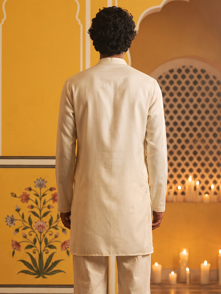 Floral Embroidered Kurta For Men