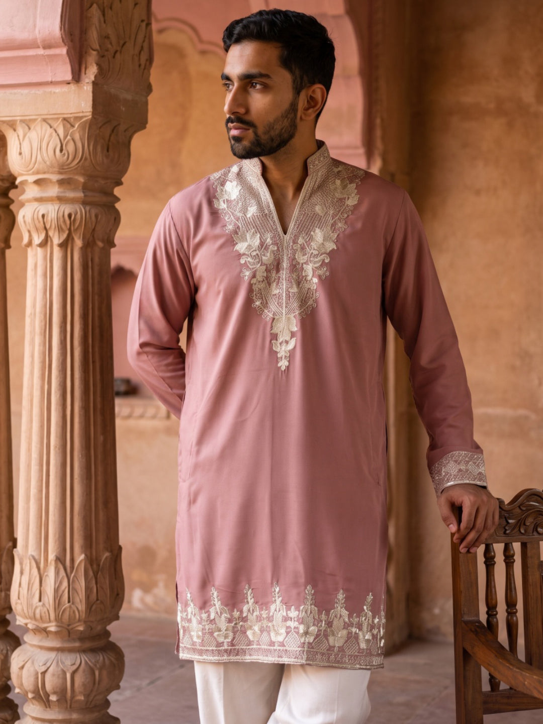 Embroidered Japanese Fabric Kurta