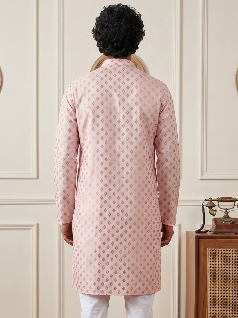 Men’S Foil Print Traditional Kurta