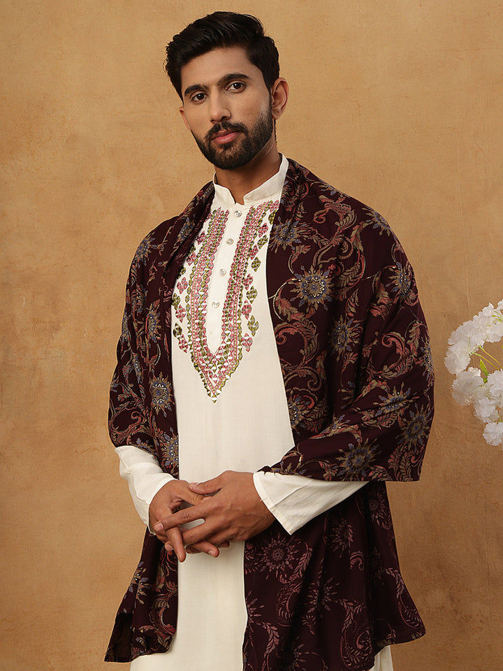 Traditional Silk Blend Kurta &amp; Dupatta