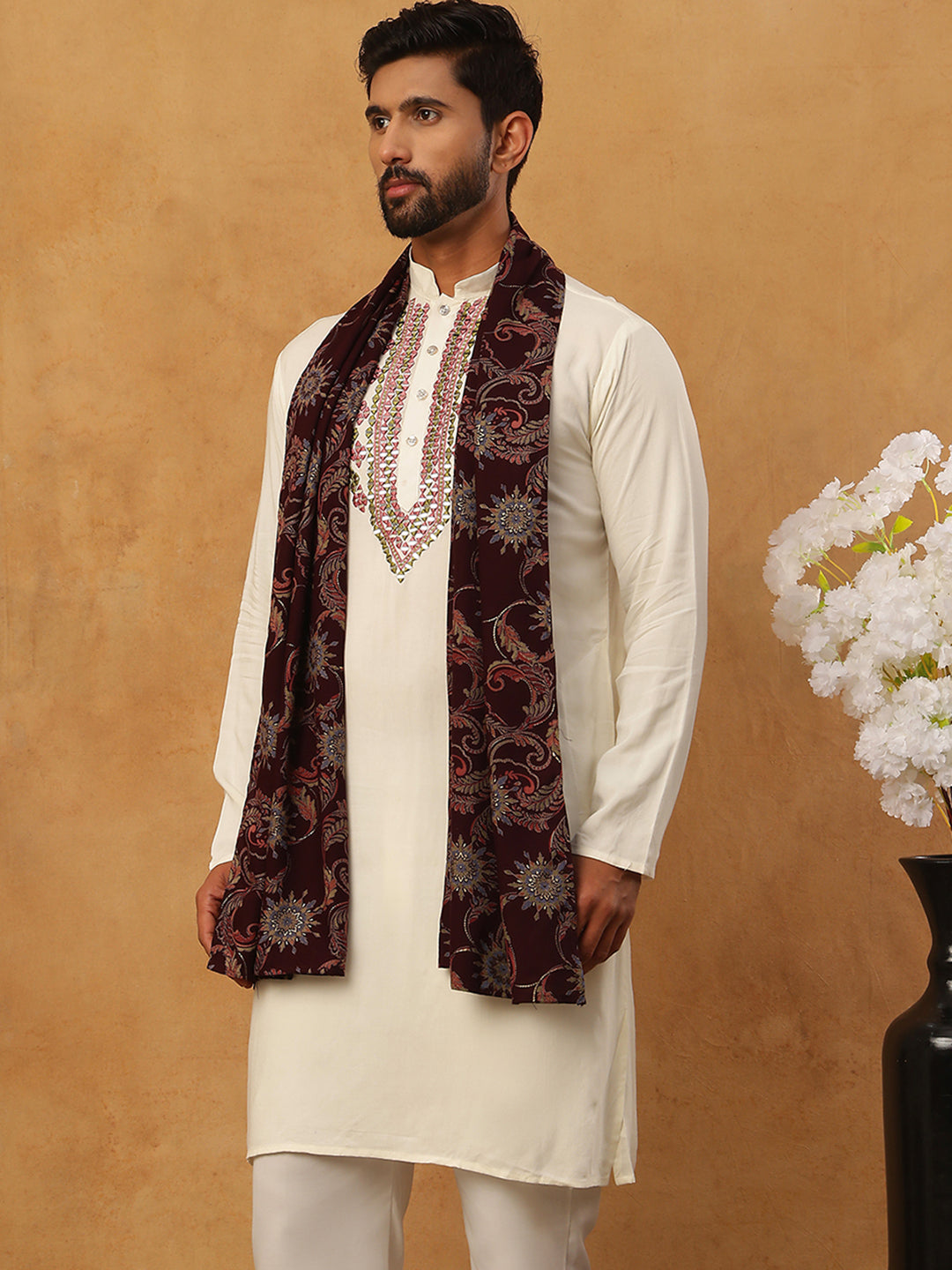Traditional Silk Blend Kurta &amp; Dupatta