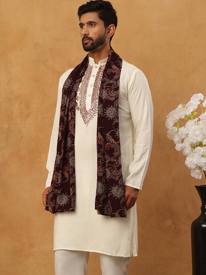 Traditional Silk Blend Kurta &amp; Dupatta