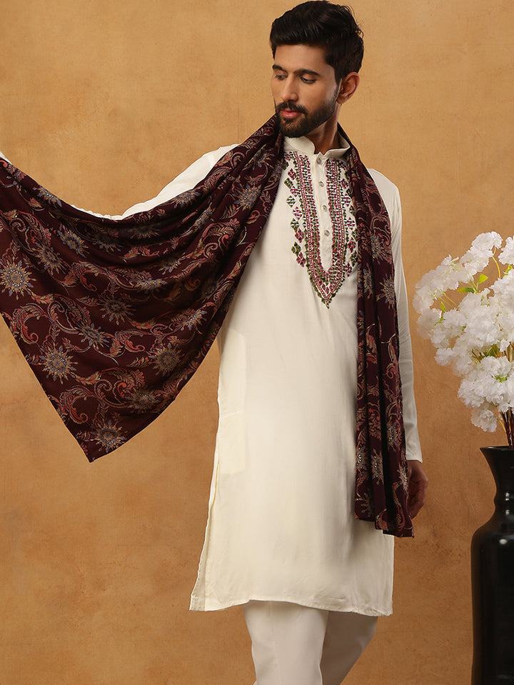 Traditional Silk Blend Kurta &amp; Dupatta
