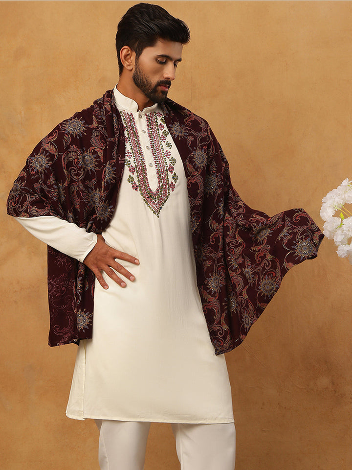 Traditional Silk Blend Kurta &amp; Dupatta