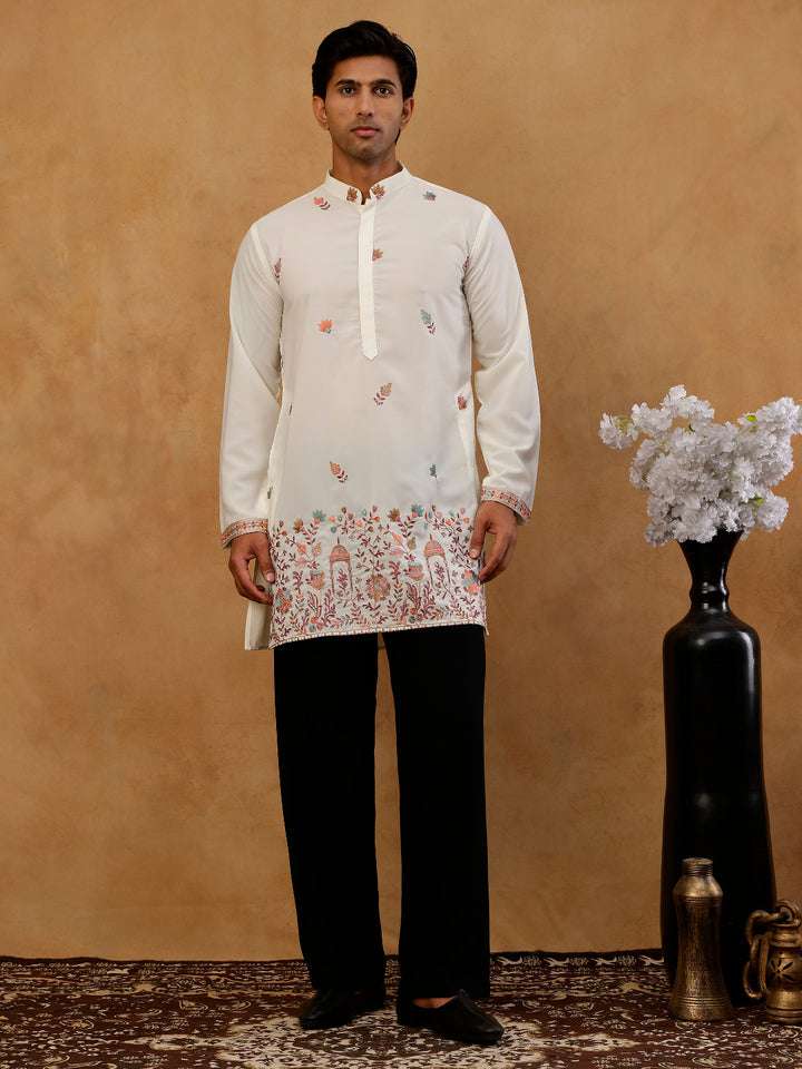 Japanese Fabric Embroidered Kurta &amp; Korean Pants Set