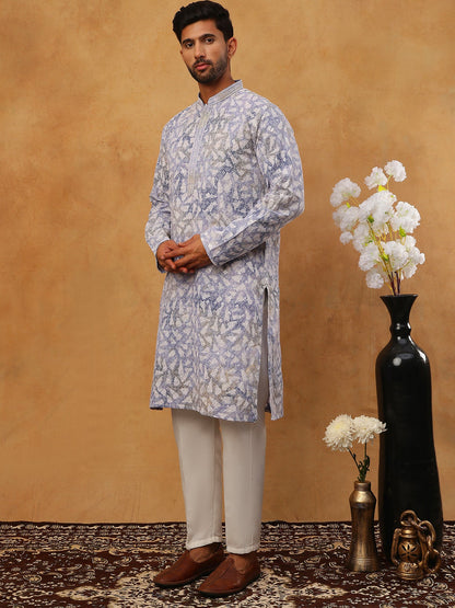 Printed & Embroidered Kurta Pyjama Set