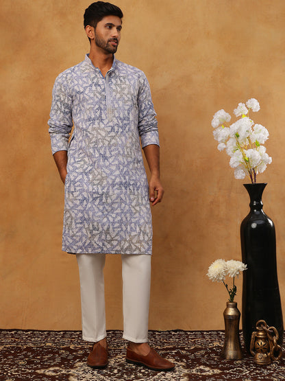 Printed & Embroidered Kurta Pyjama Set