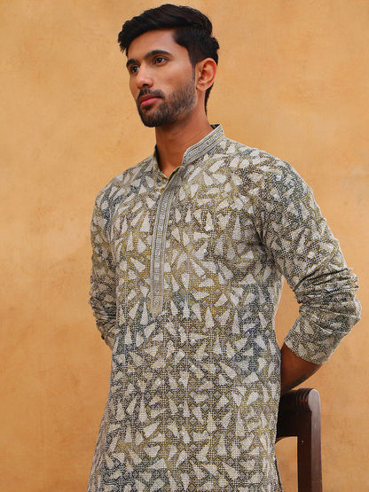 Printed & Embroidered Kurta Pyjama Set